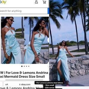 For Love & Lemons Andrina Maxi Size Small